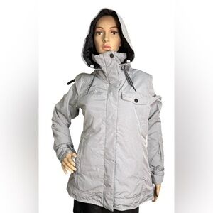 NEW ROXY Juniors Water-Repellent Snow Jacket Grey Size 2XL NWT